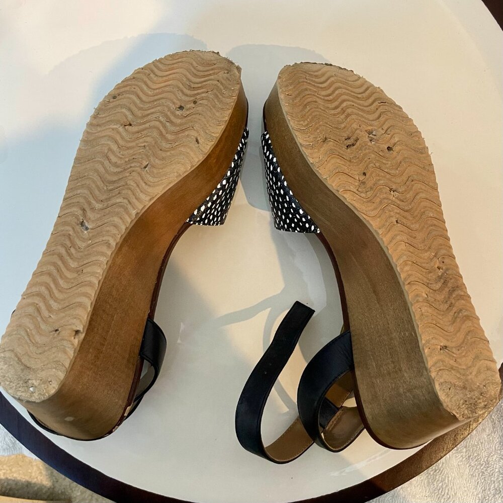 Hinge Clog Wedge Buckle Sandals Size 8.5 - Picture 9 of 13